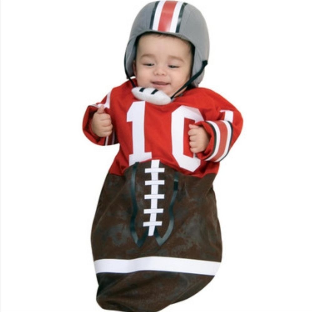 RUBIE'S FOOTBALL PLAYER BABY BUNTING HALLOWEEN COSTUME! Newborn